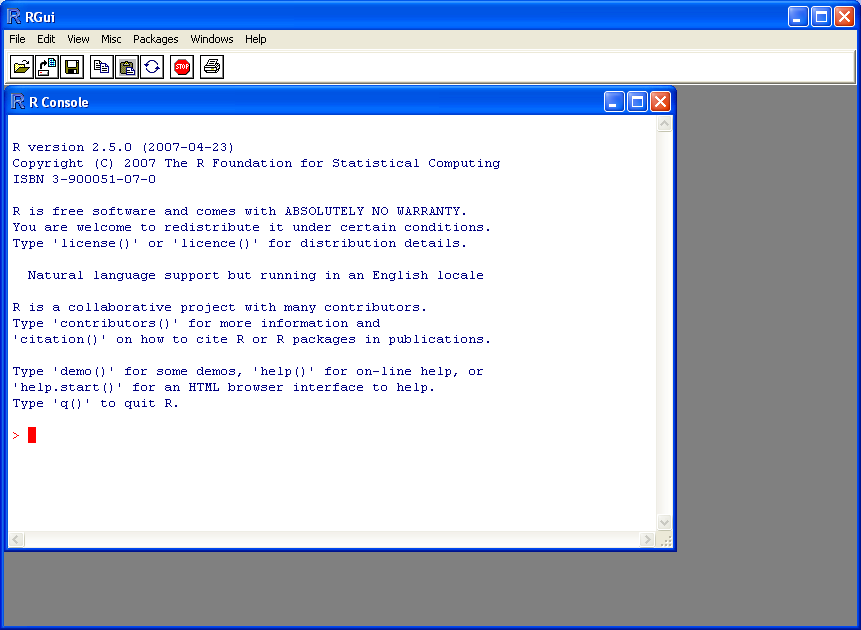 R statistical environment