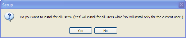 Do you want to install for all users?