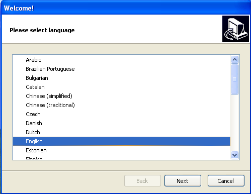 Choose configure language